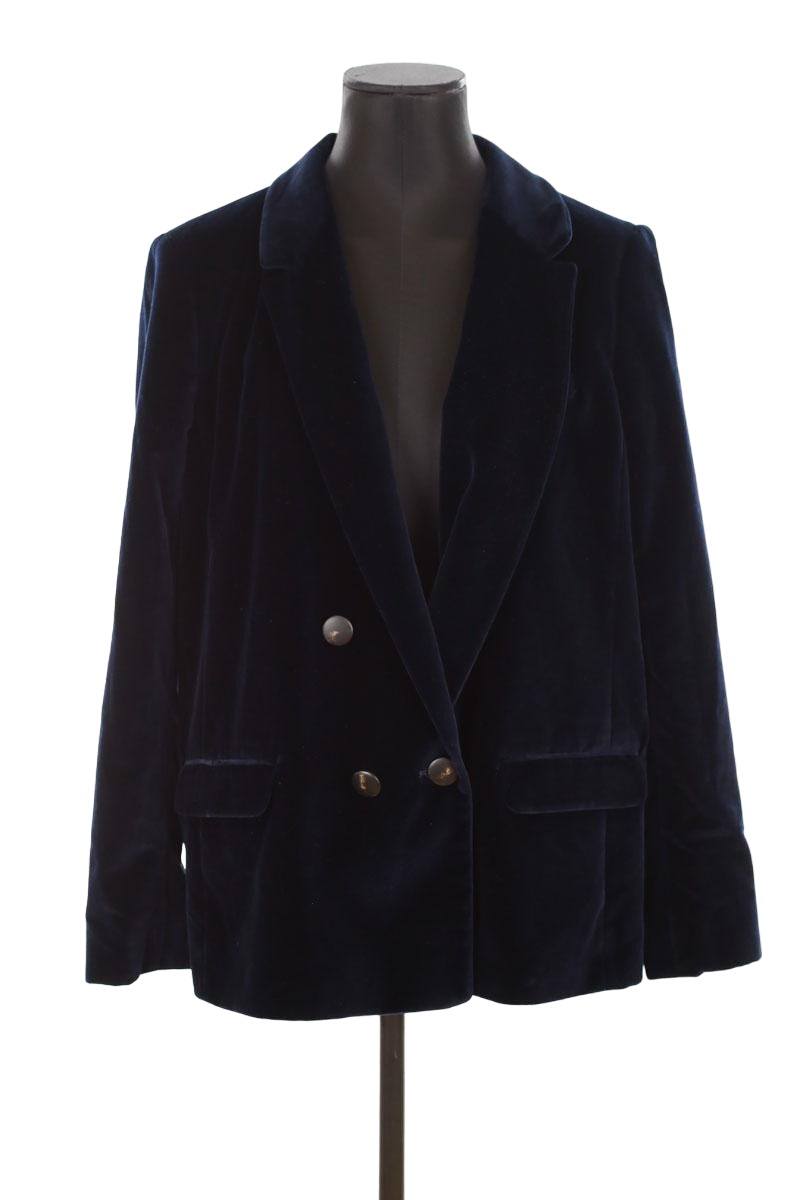 Veste Velours Bleu Marine Femme Velours Côtelé