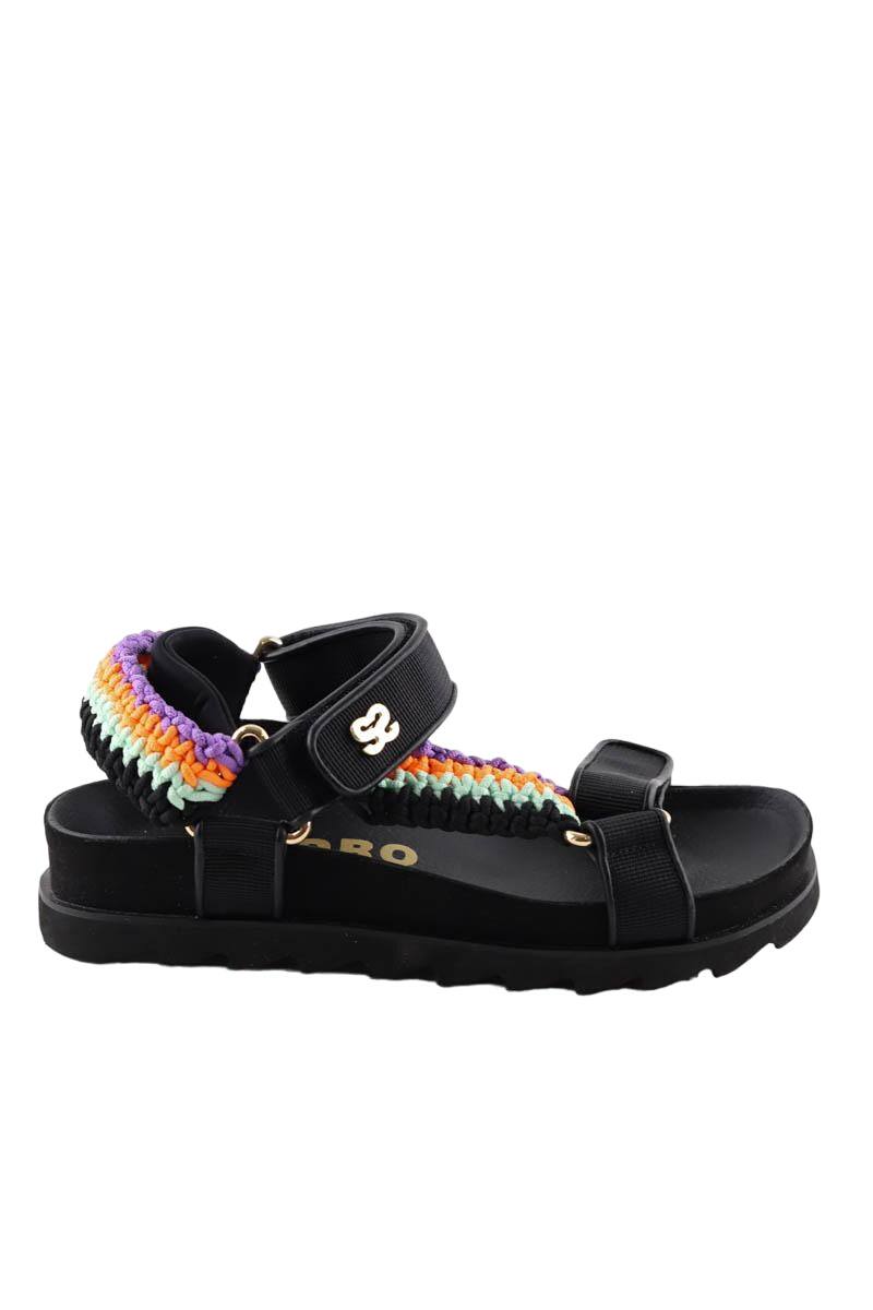 Sandales Plateforme En Daim Noir Sandro – Pointure 36 – Occasion Bon état