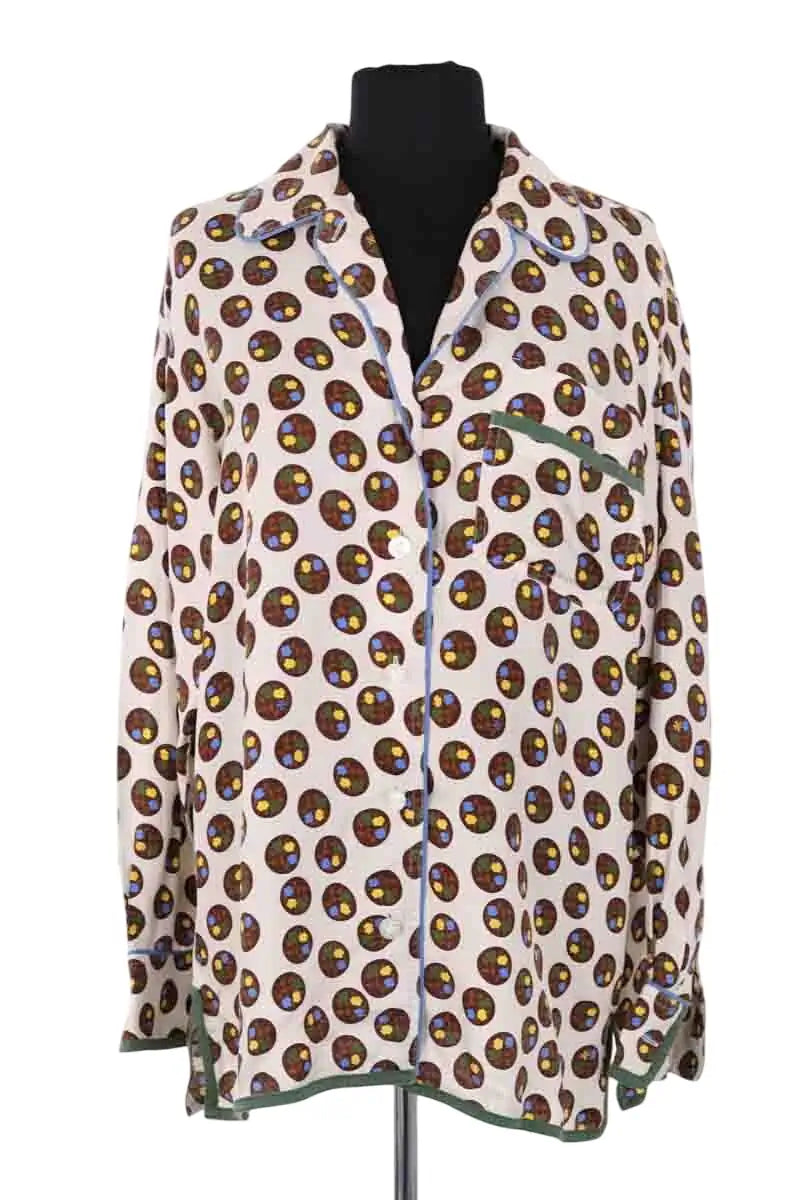 Chemise Tory Burch Ecru en Synthétique, taille M - Seconde Main