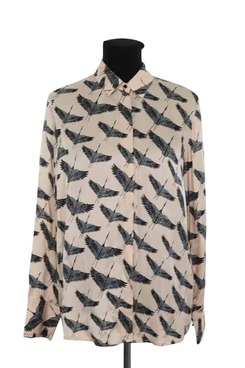 Silk Shirt Sandro Chemise Femme Chemise Beige