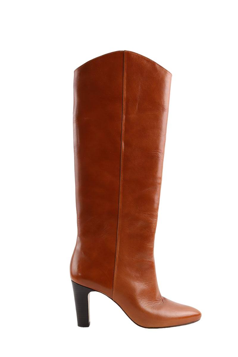 Bottes Cavalières Tara Jarmon En Cuir Véritable - Pointure 37 (EU) - Marron - Occasion Très Bon état