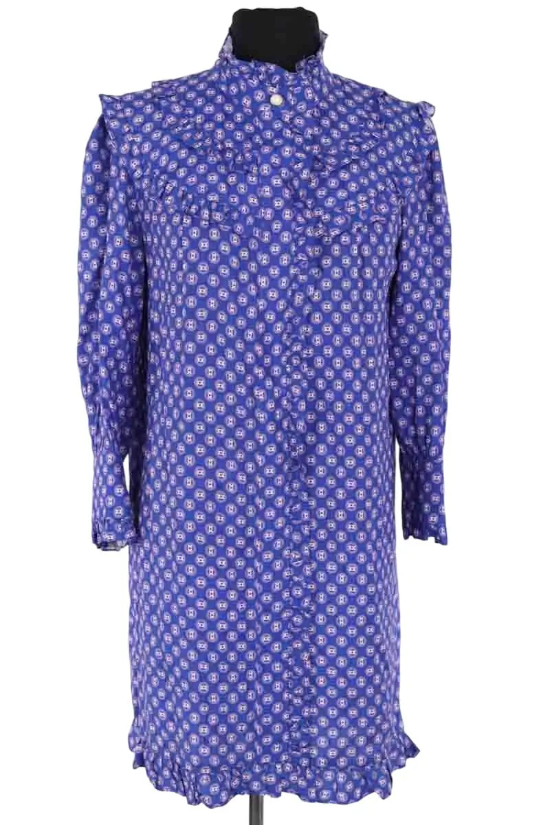 Robe Sandro Bleu en Synthétique, taille S - Seconde Main
