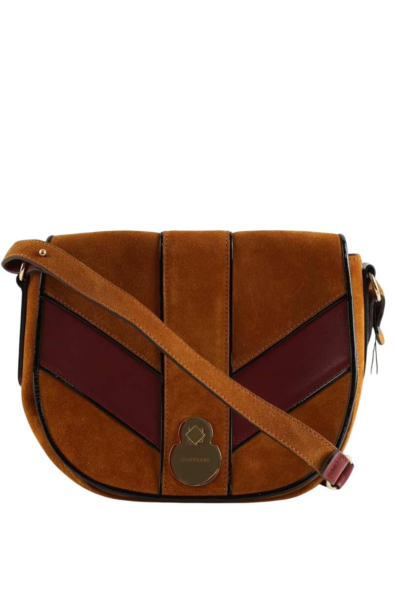 Sac à bandoulière Cavalcade en daim camel