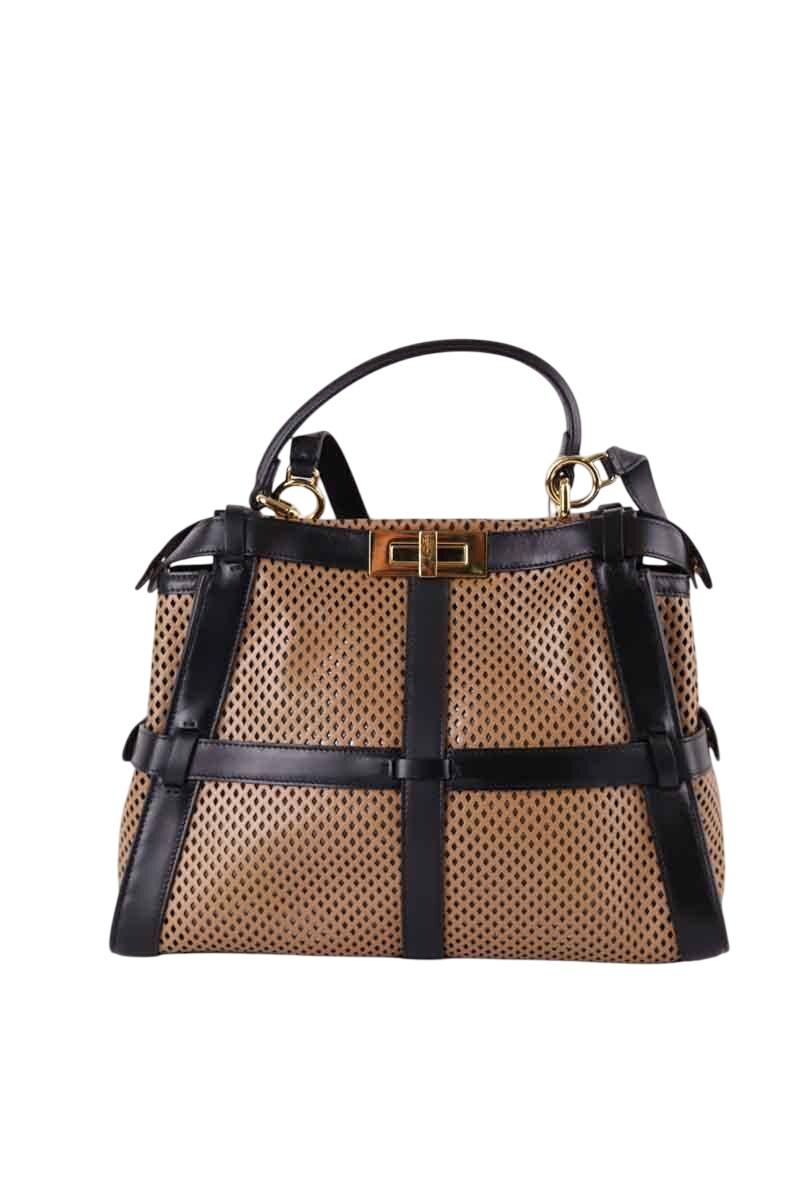 Sacs à bandoulière Fendi Peekaboo Marron