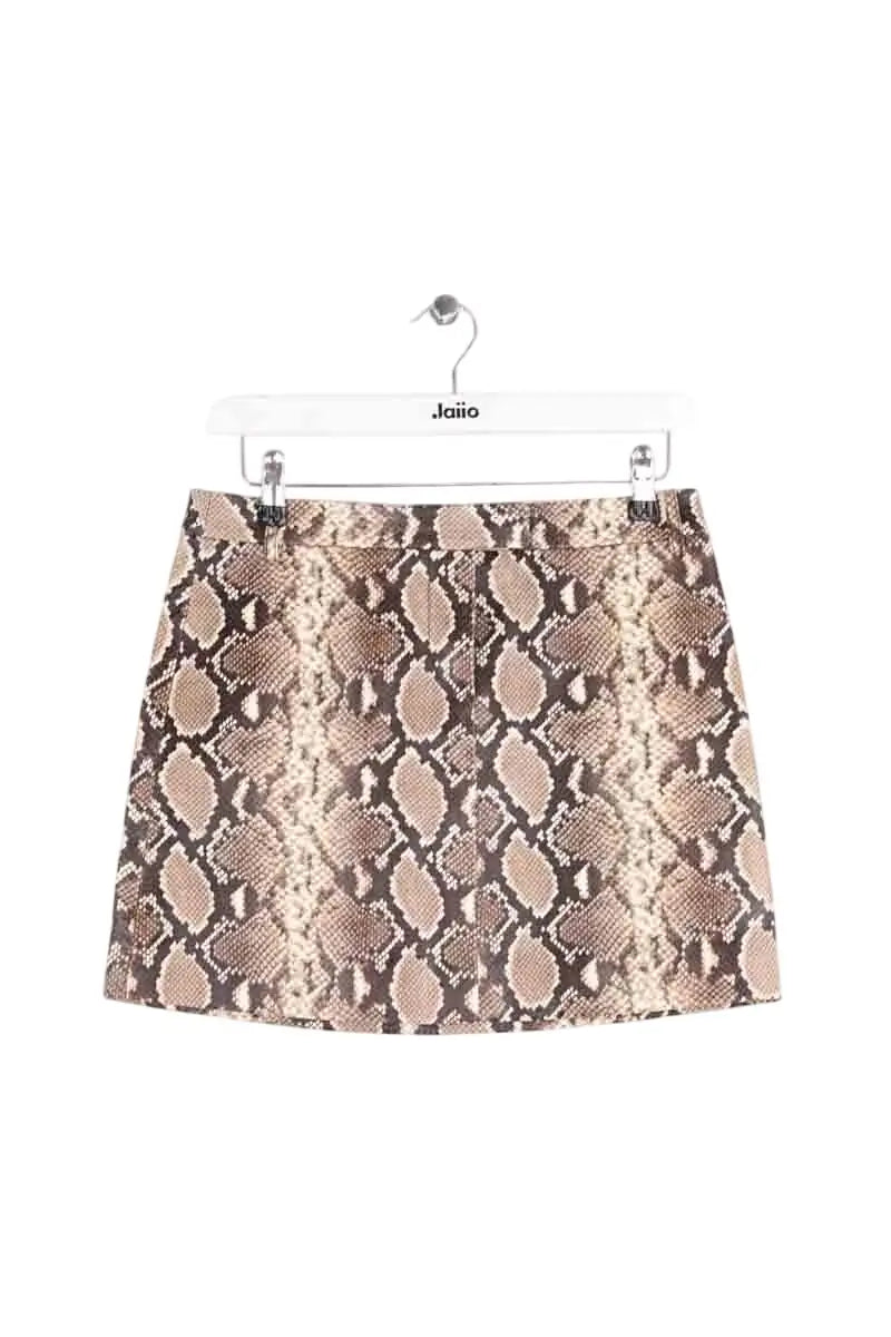 Mini jupe The Kooples Marron en Cuir, taille S - Seconde Main