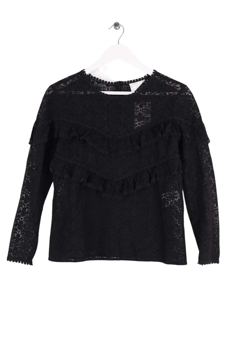 Blouse Sézane Noir en Coton, taille S - Seconde Main