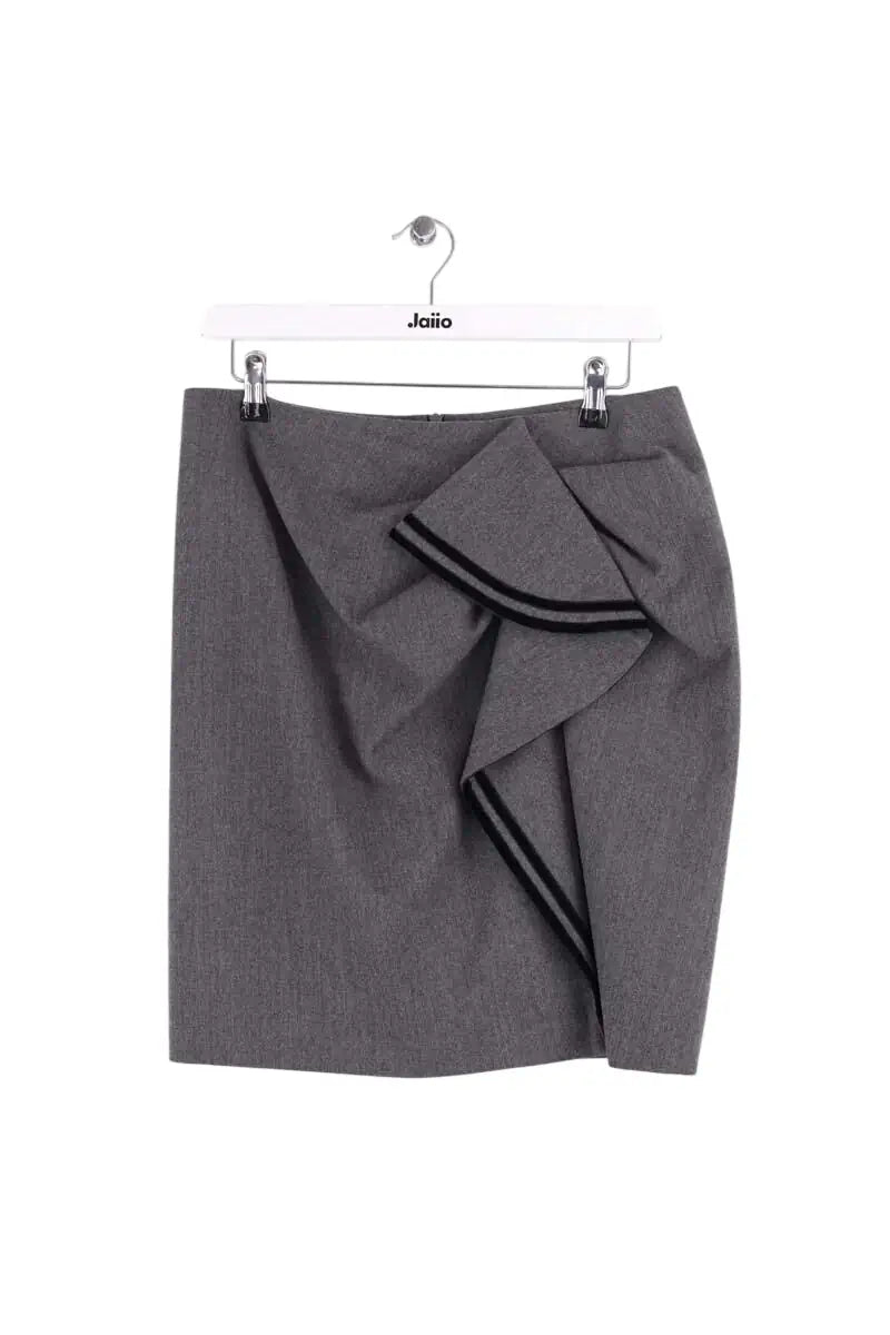 Jupe Tara Jarmon Gris en Laine, taille L - Seconde Main