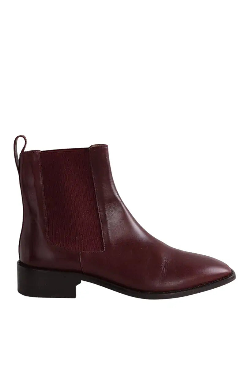 Boots LK Bennett Hattie Bordeaux en Cuir, taille 39 - Seconde Main