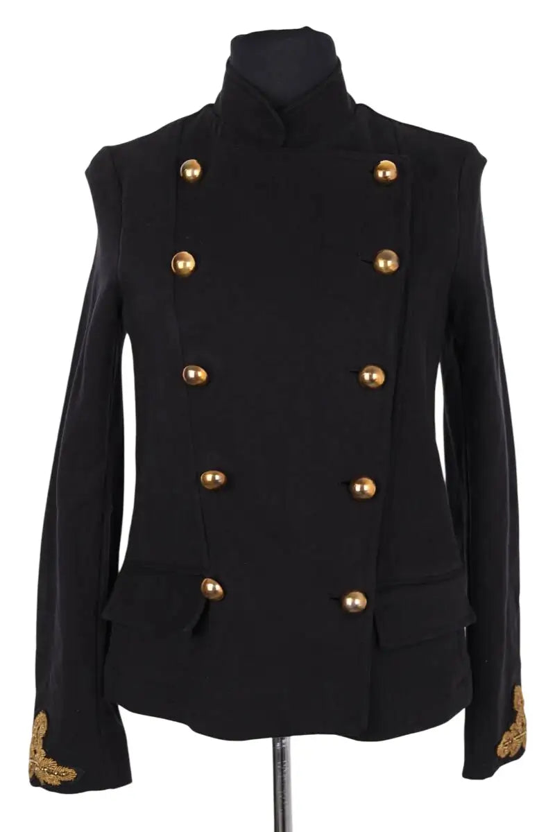Veste Pinko Noir en Coton, taille S - Seconde Main