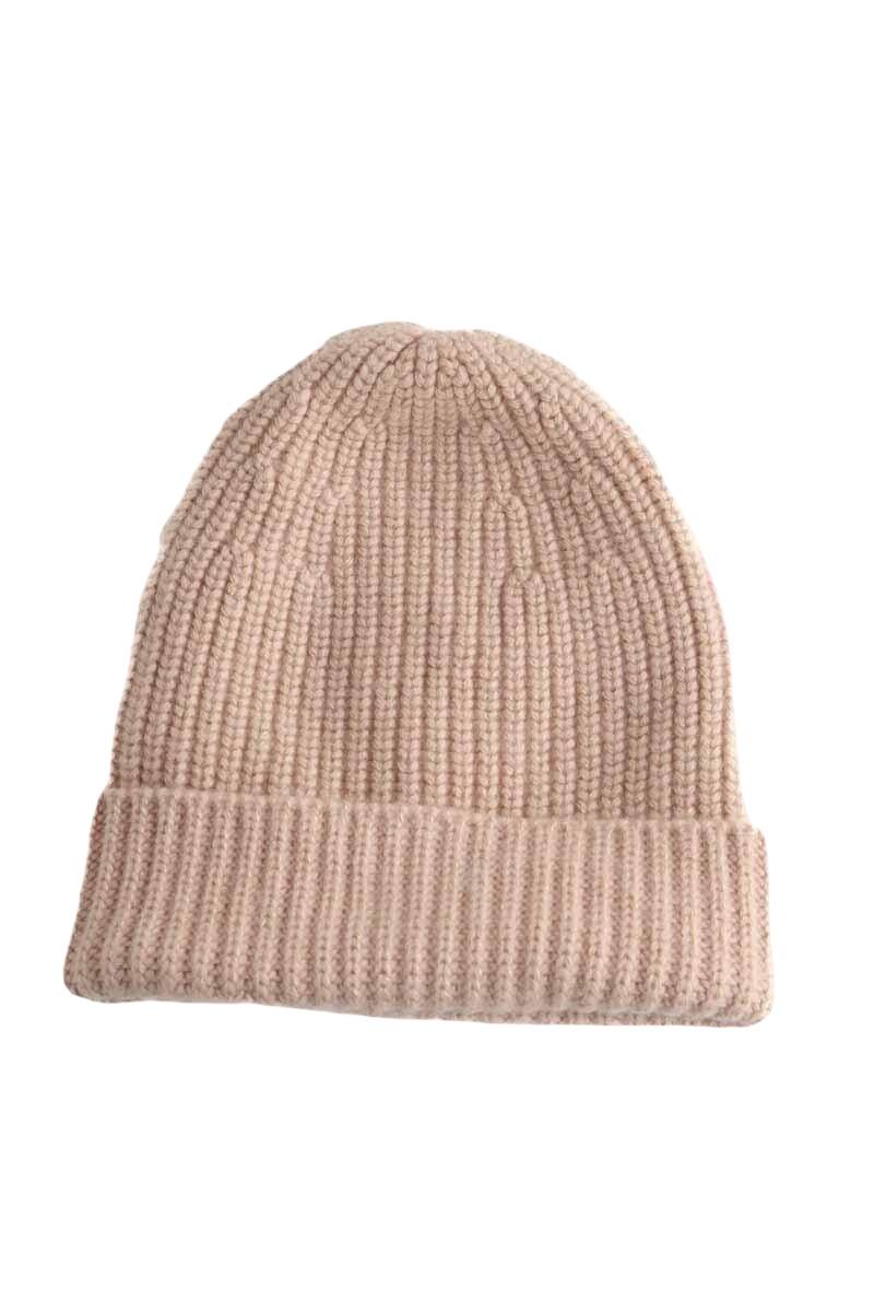Bonnet en cachemire rose