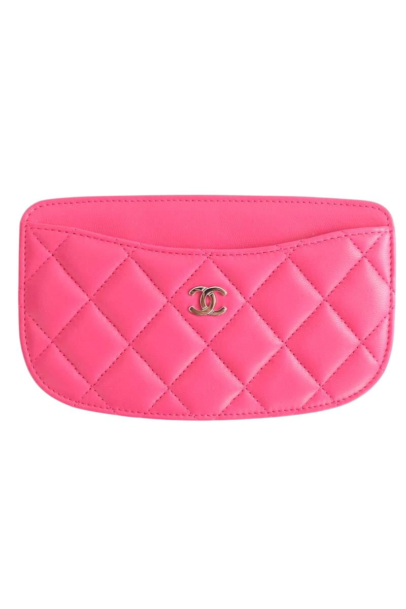 Porte-carte en cuir rose