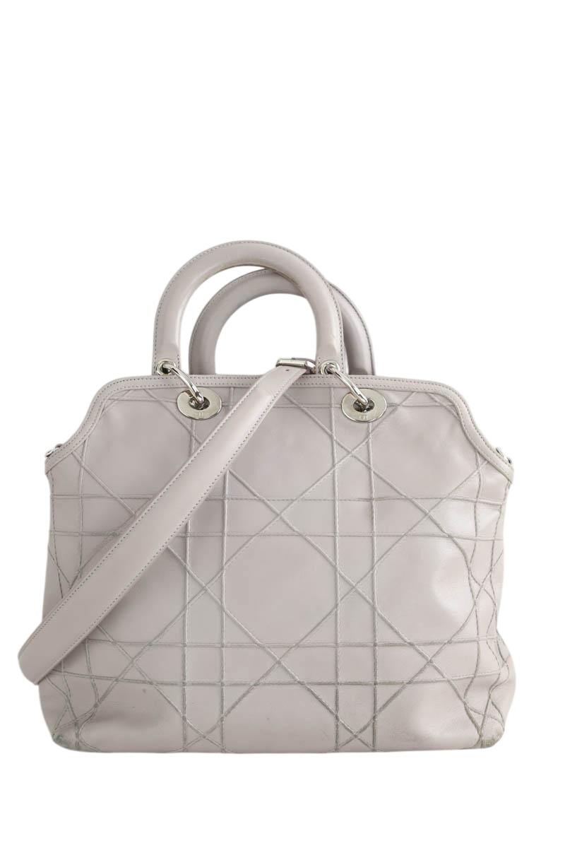 Sac à main Granville en cuir gris - Main Image