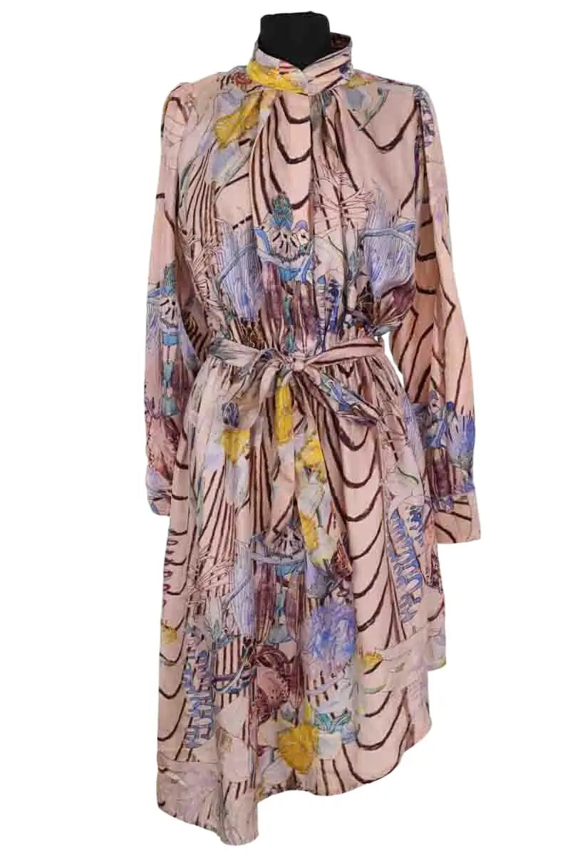 Robe Valentine Gauthier Beige en Soie, taille XS - Seconde Main