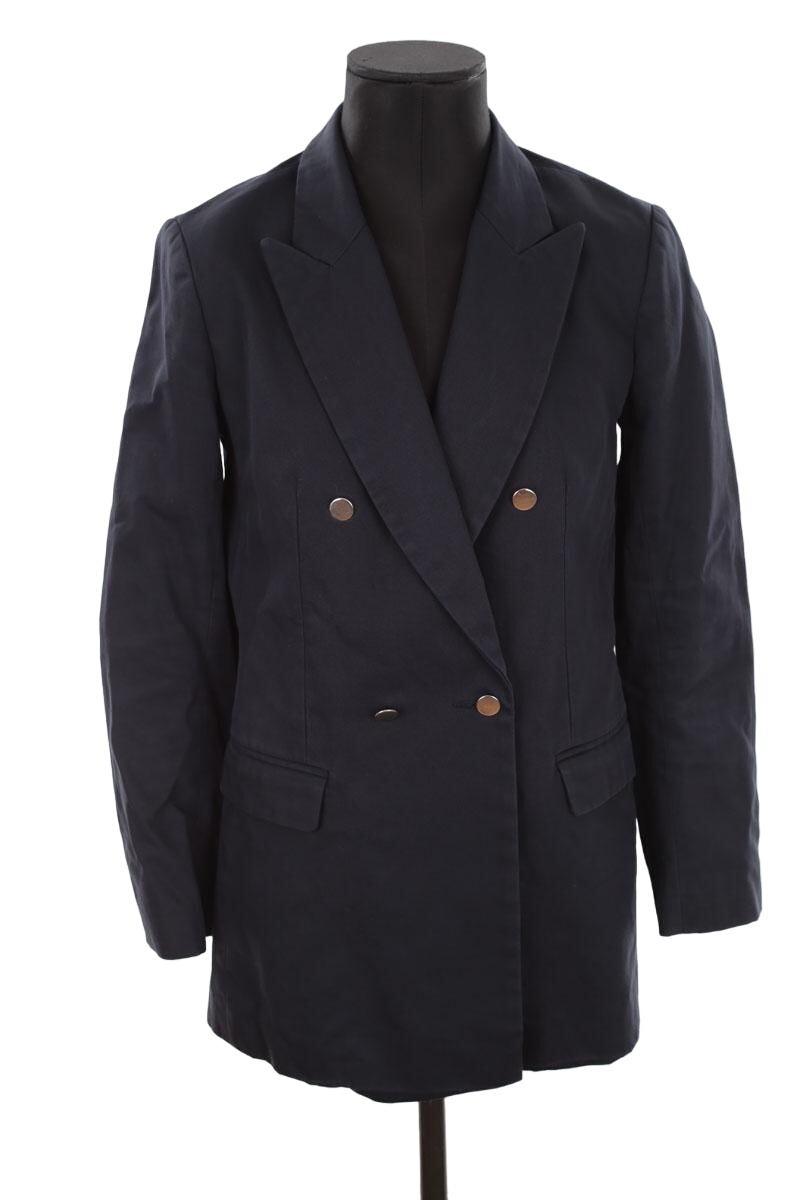 Manteau Caban Noir Sandro Taille 36 - Laine - Excellent état - Fabriqué En France