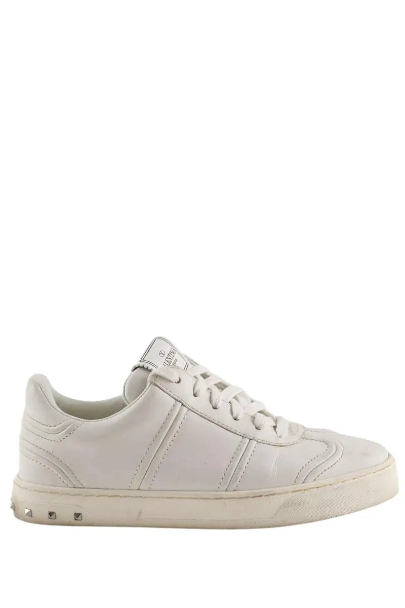 Baskets Valentino Blanc en Cuir, taille 36 - Seconde Main
