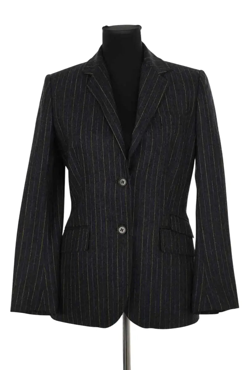Blazer Paul Smith Rayures Fines Marine - Taille 38 - Fabriqué Au Japon - Occasion Très Bon état