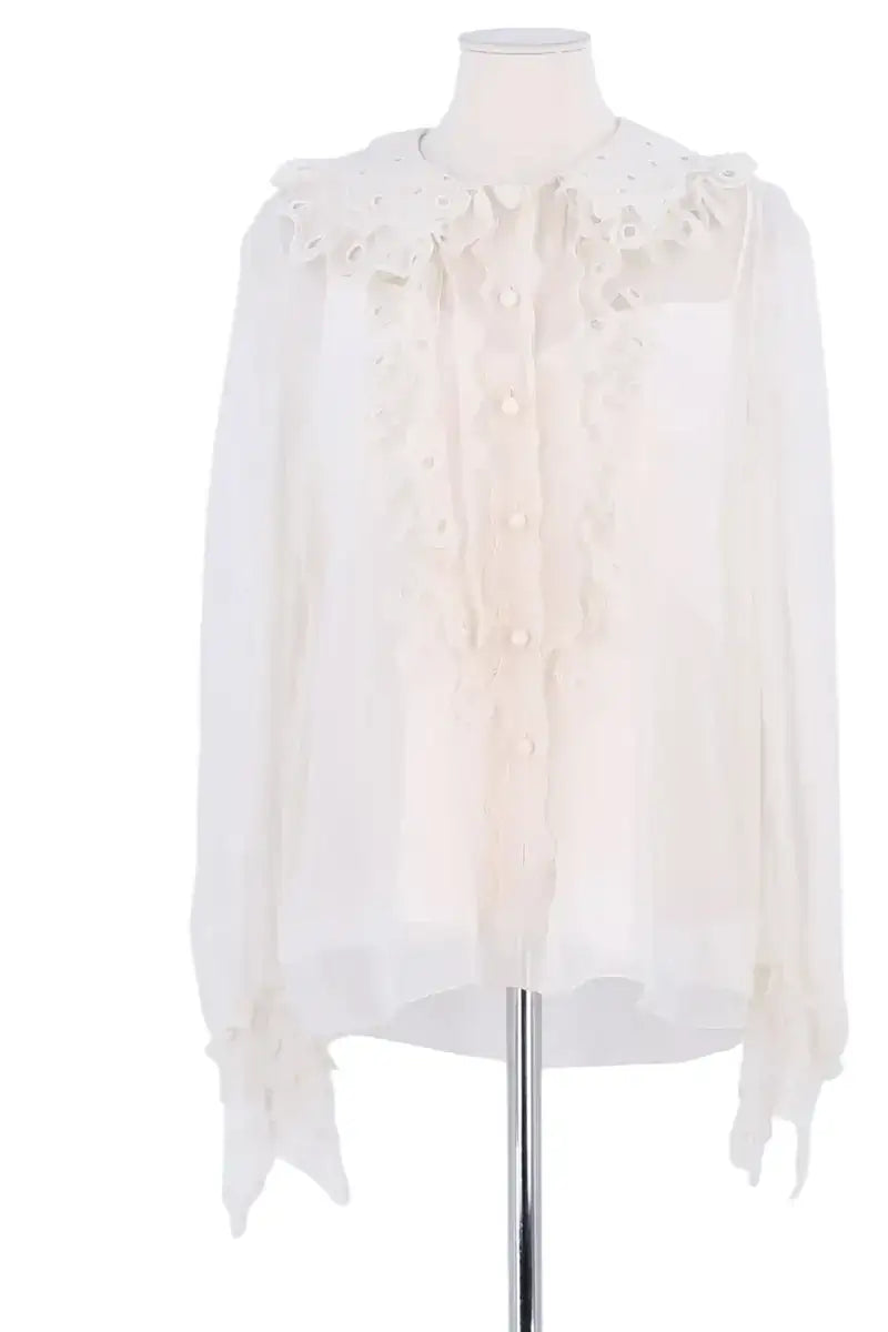 Blouse Chloé Blanc en Soie, taille L - Seconde Main