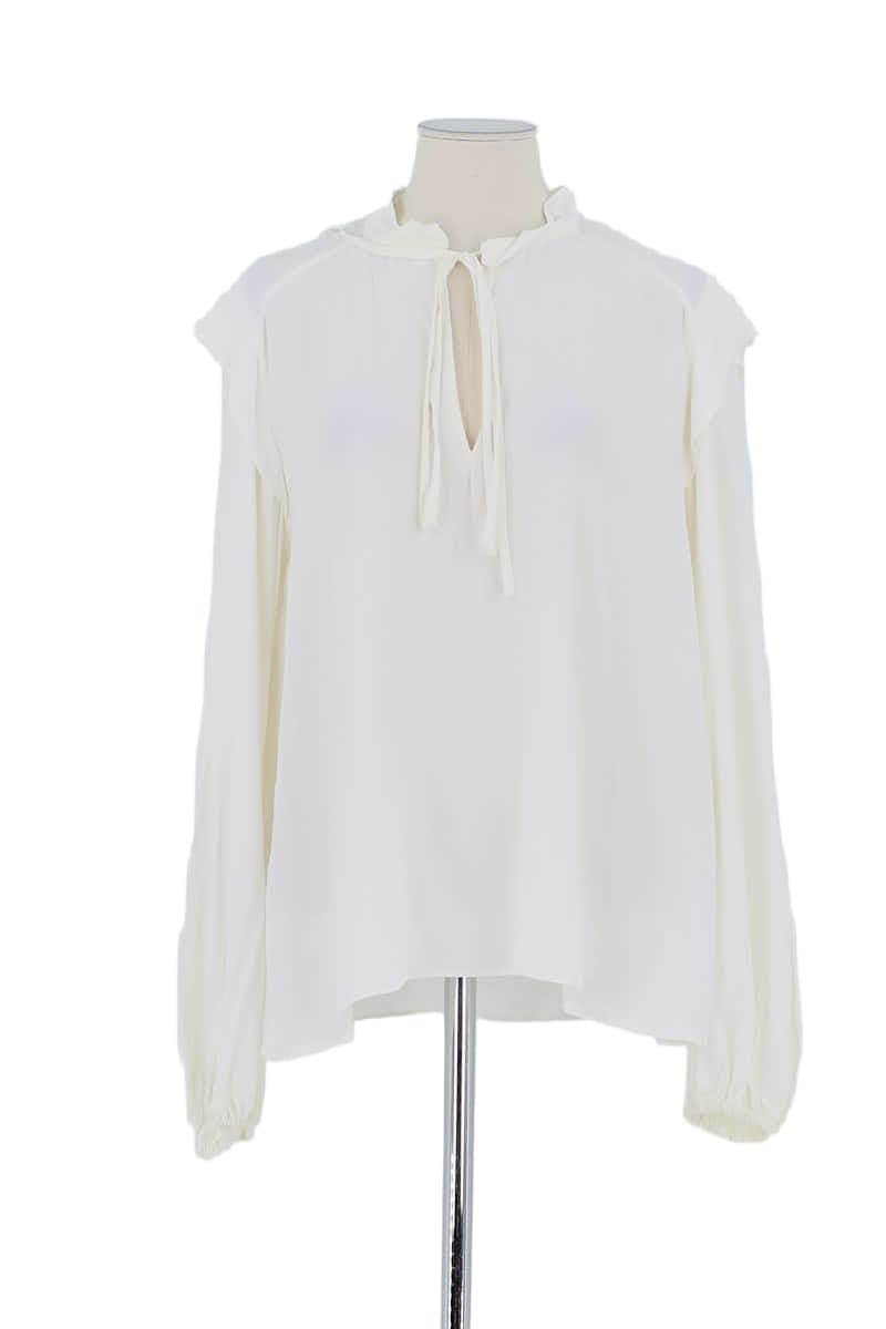 Blouse Tunique MAJE Taille 1 - Couleur Blanc Et Noir - Occasion Très Bon état