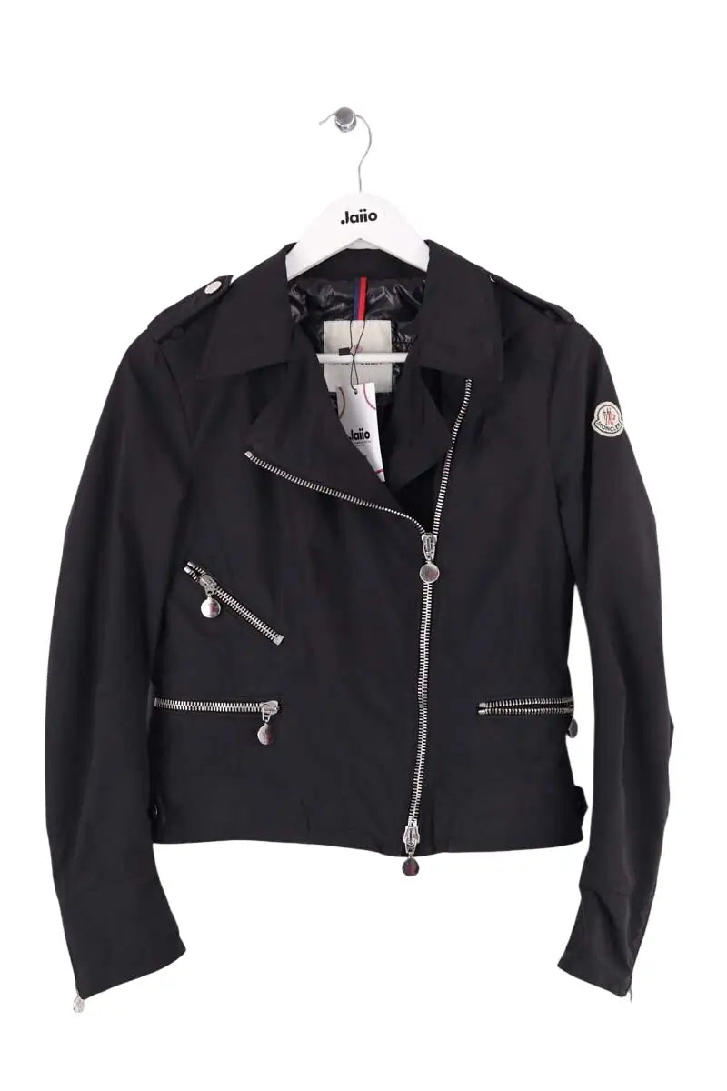 Blouson Moncler Noir en Synthétique, taille M - Seconde Main