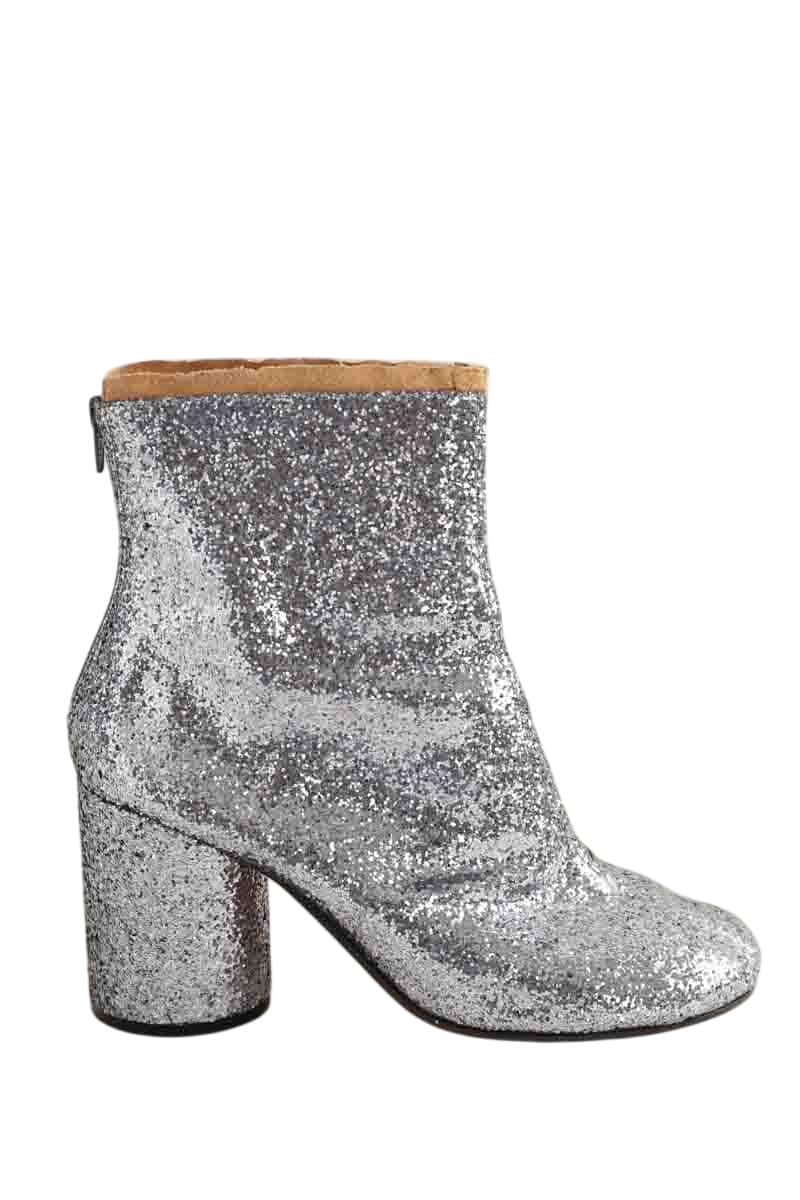 Boots Maison Martin Margiela Argent en Paillettes, taille 38 - Seconde Main