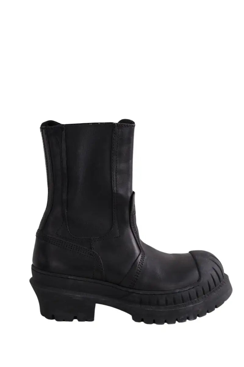 Boots motardes Acne Studios Noir en Cuir, taille 37 - Seconde Main