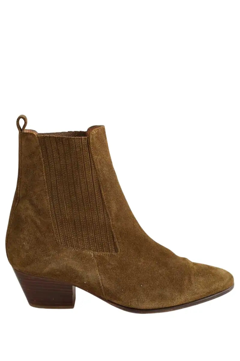 Boots western Sandro Kaki en Daim, taille 39 - Seconde Main