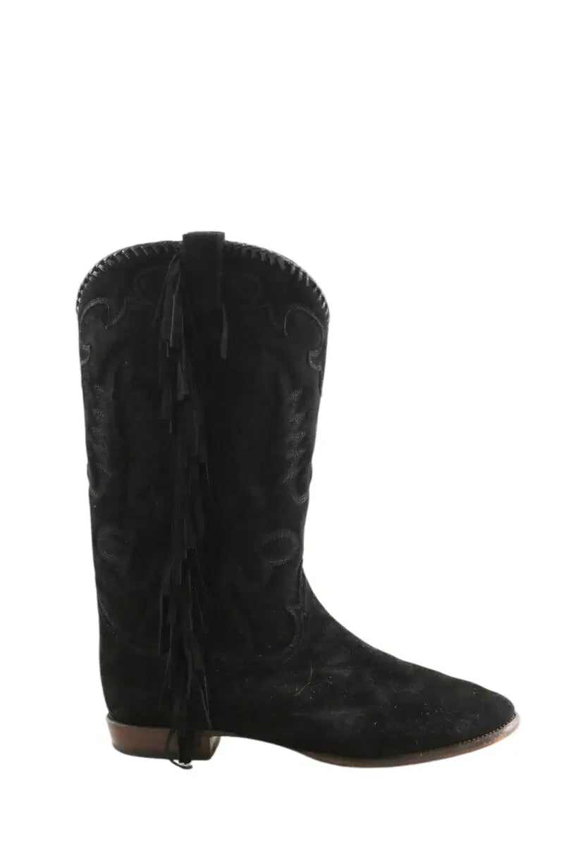 Bottes western Shiloh Noir en Daim, taille 41 - Seconde Main