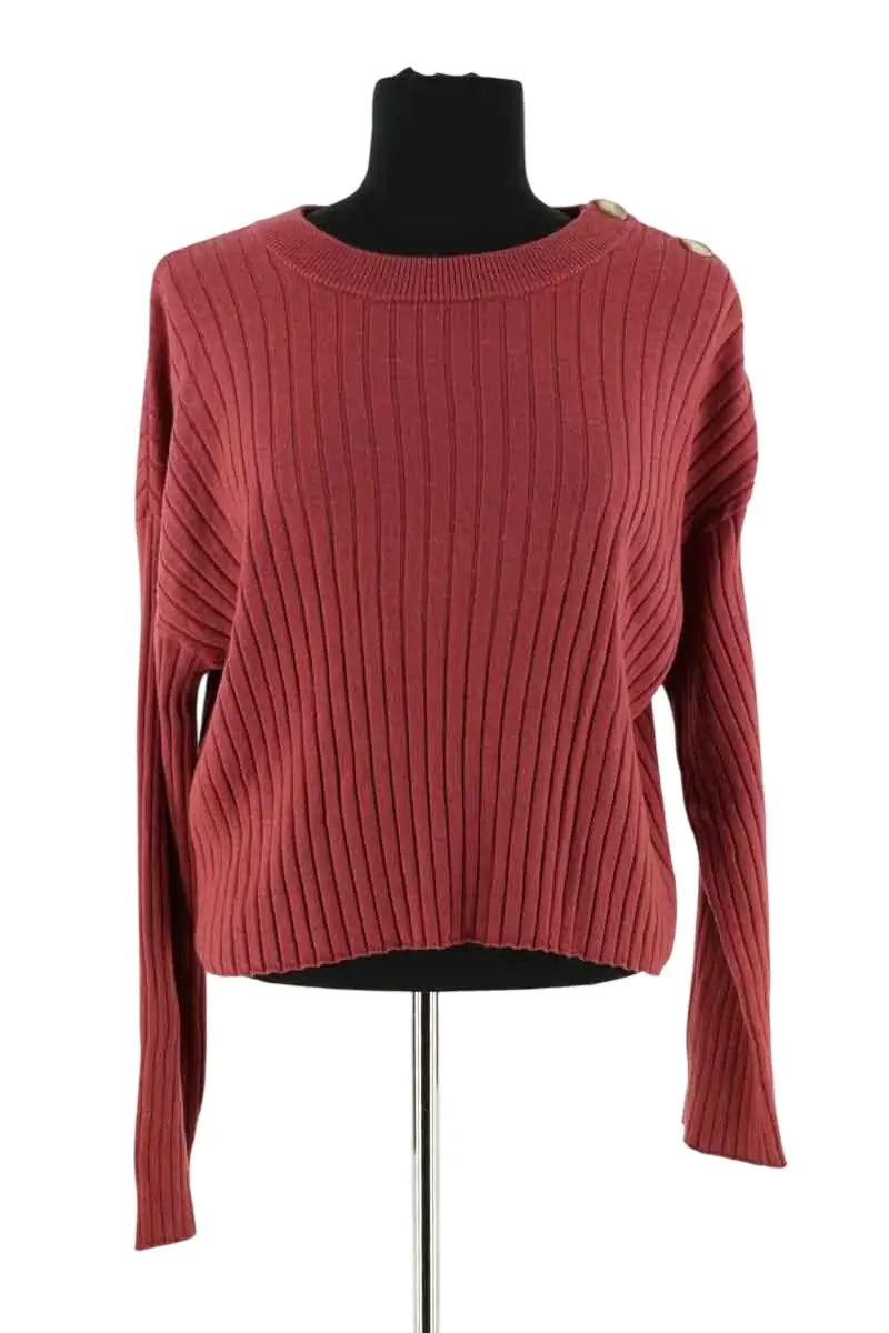T-shirt Sézane Rose en Laine, taille L - Seconde Main