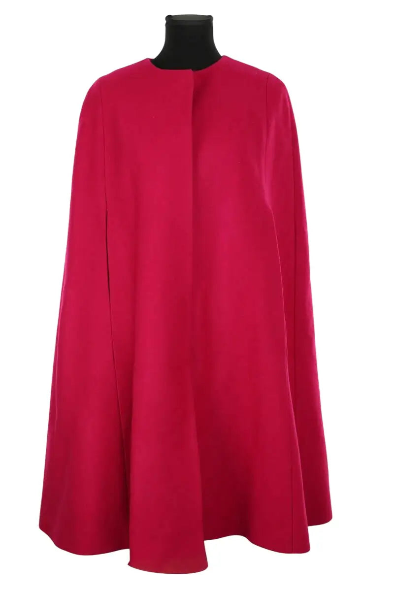 Cape Tara Jarmon Rose en Laine, taille M - Seconde Main