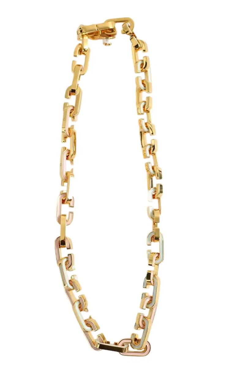 Chaîne Casablanca Enamel C link necklace Doré en Plaqué or - Seconde Main