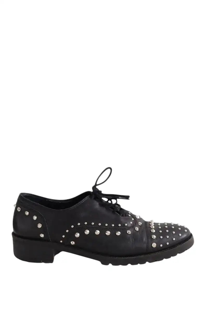 Chaussures à lacets The Kooples Noir en Cuir, taille 37 - Seconde Main