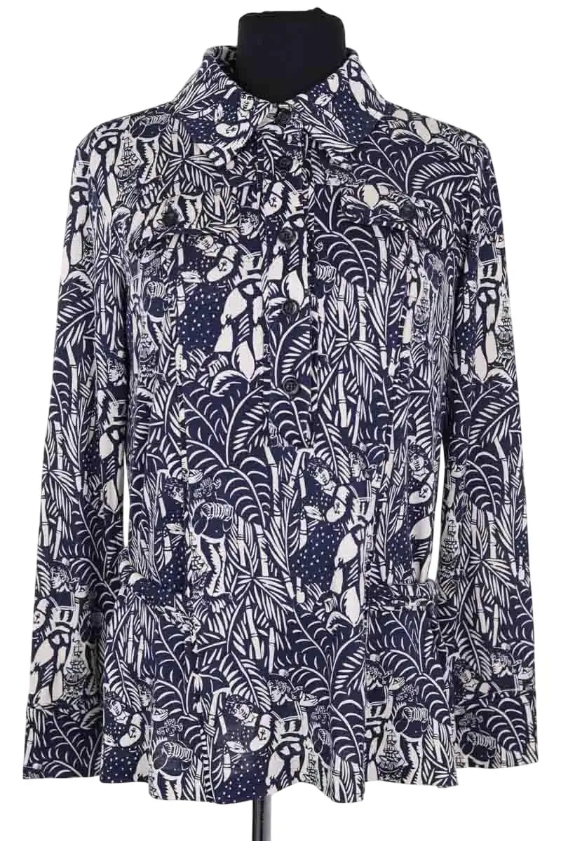 Chemise Diane Von Furstenberg Marine en Soie, taille M - Seconde Main