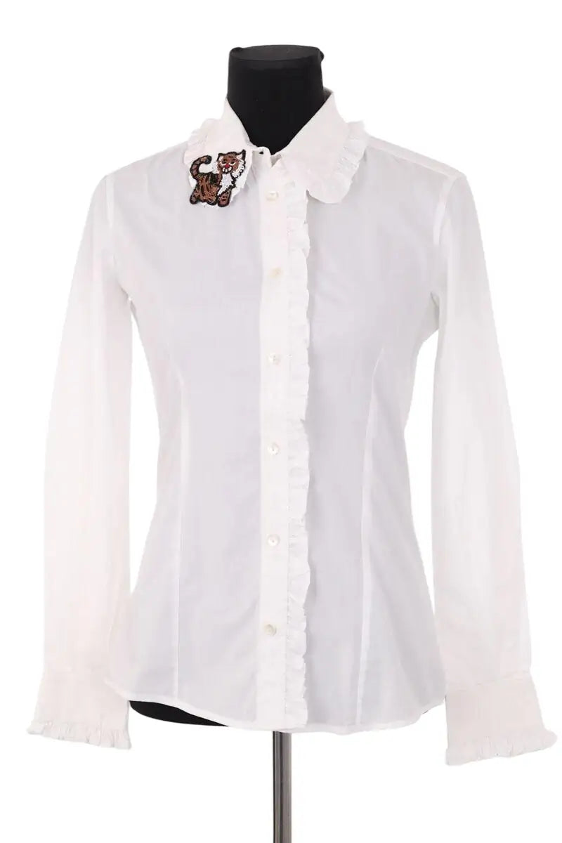 Chemise Parosh Blanc en Coton, taille XS - Seconde Main