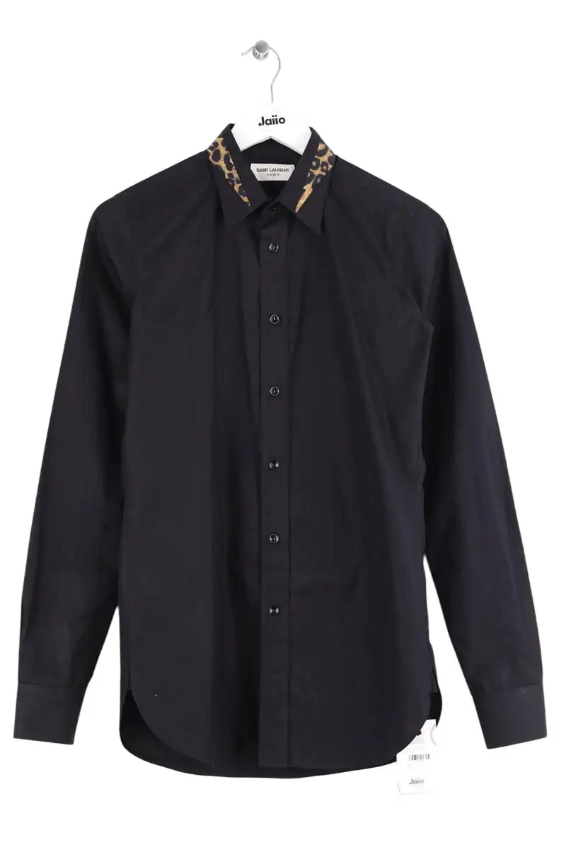 Chemise Saint Laurent Noir en Coton, taille XS - Seconde Main