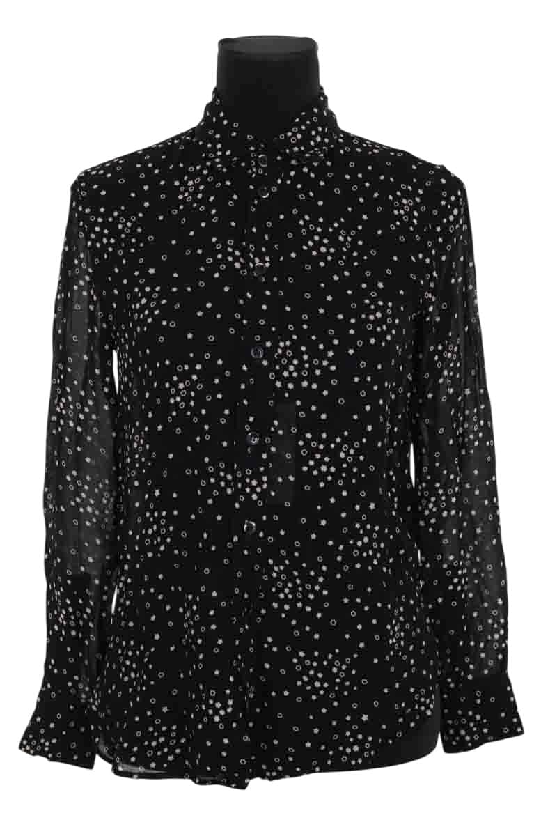 Chemise Saint Laurent Noir en Viscose, taille XS - Seconde Main