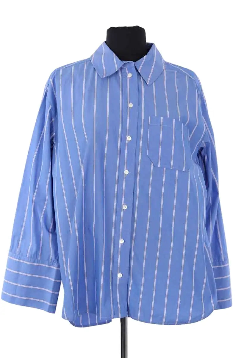 Chemise Sézane Bleu en Coton, taille S - Seconde Main