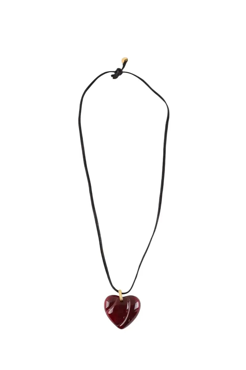 Collier Baccarat Coeur Amor Rouge en Cristal - Seconde Main