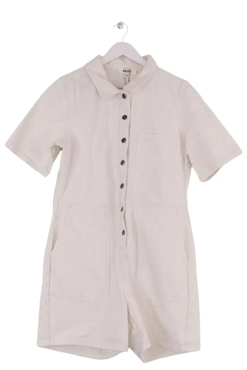 Combishort Balzac Blanc en Coton, taille XXL - Seconde Main