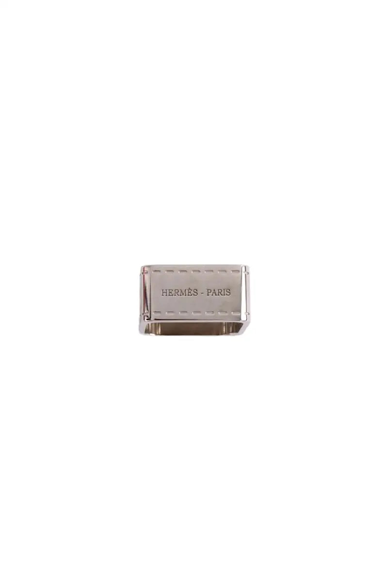 Anneau de carré Hermès Argent en Autres - Seconde Main