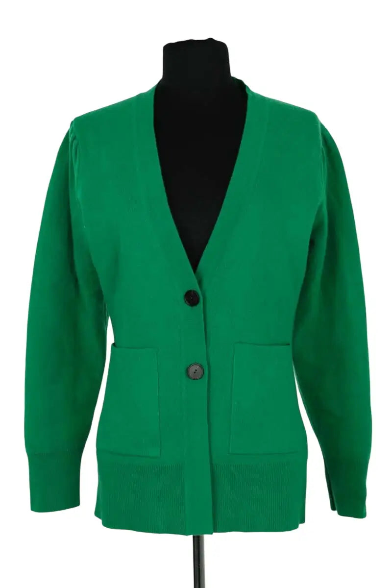 Cardigan Sandro Vert en Laine, taille XS - Seconde Main