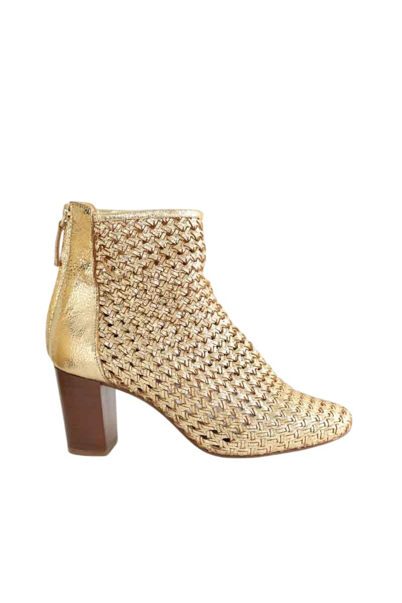 Leather Boot Bottines Alba Sezane Bottines Alba Dorées Tressées