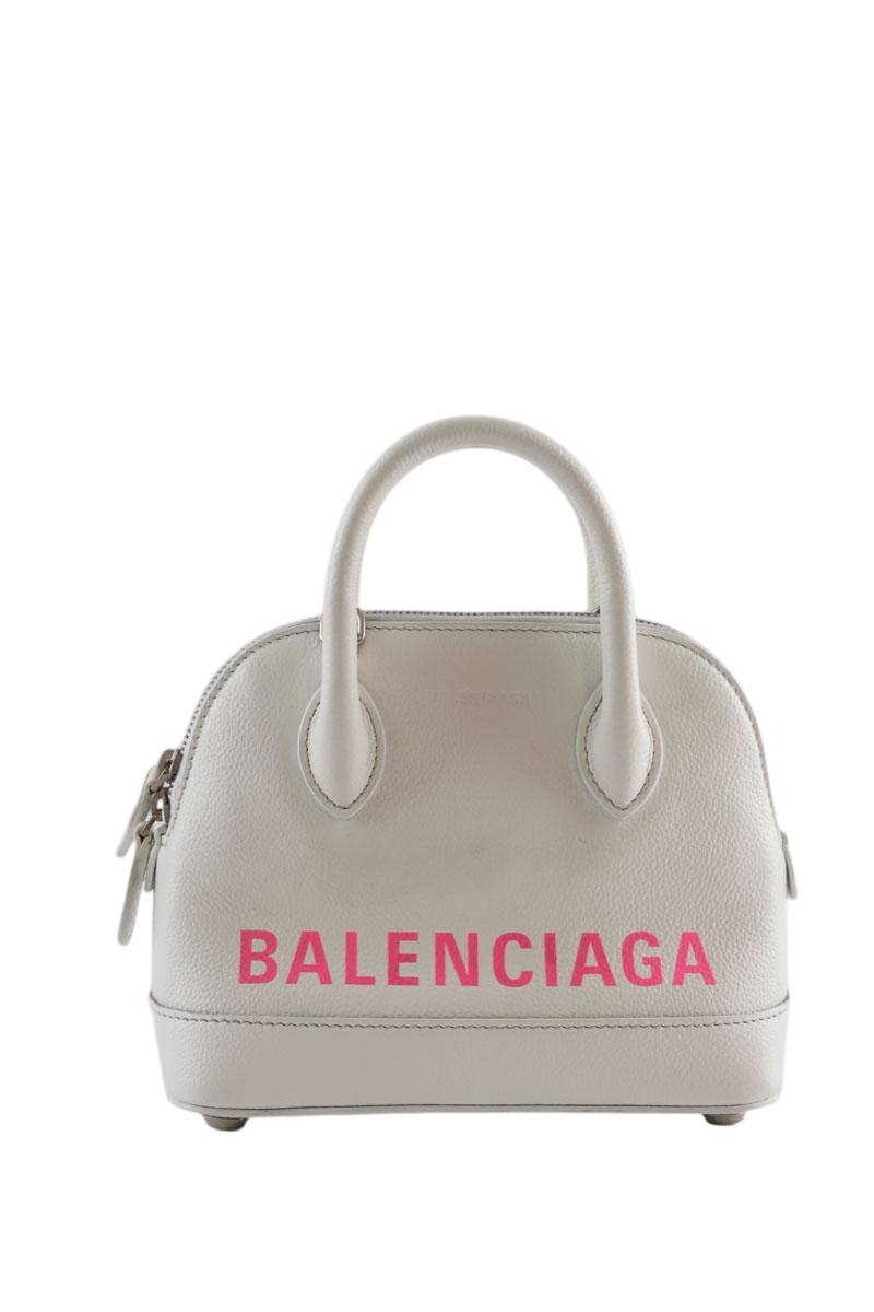 Sac à bandoulière Ville Top Handle en cuir blanc