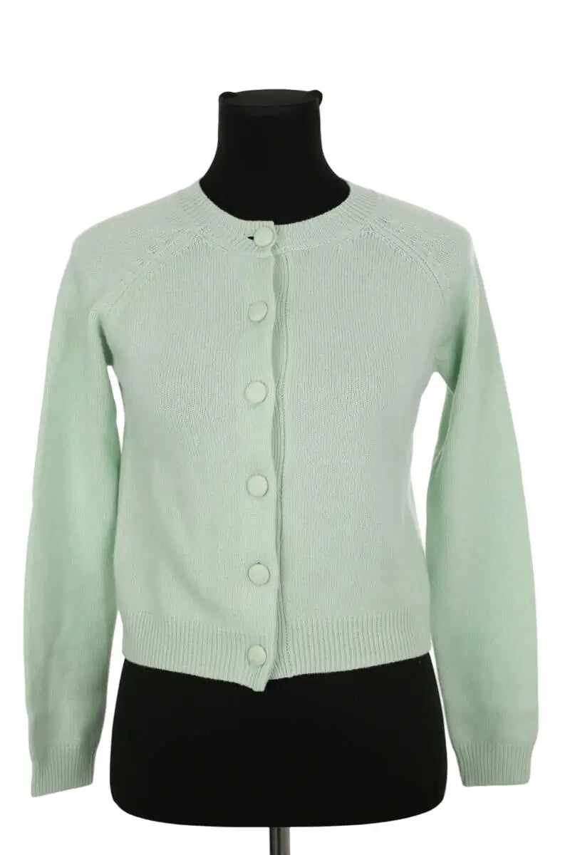 Gilet Alexandra Golovanoff Vert en Cachemire, taille S - Seconde Main