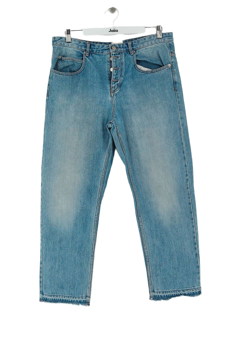 Jean droit Isabel Marant Bleu en Coton, taille XXL - Seconde Main