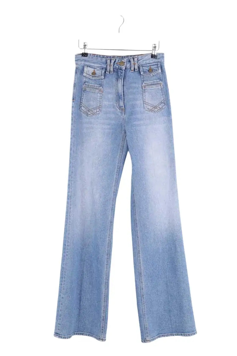 Jean large Gerard Darel Anna Bleu en Coton, taille S - Seconde Main