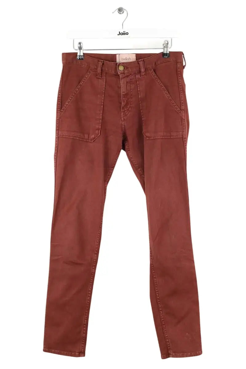 Jean slim Ba&Sh Bordeaux en Coton, taille XS - Seconde Main