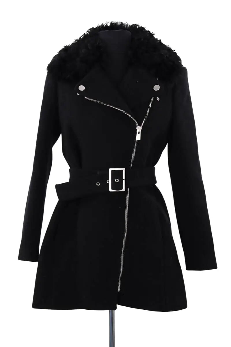 Manteau Claudie Pierlot Noir en Coton, taille S - Seconde Main