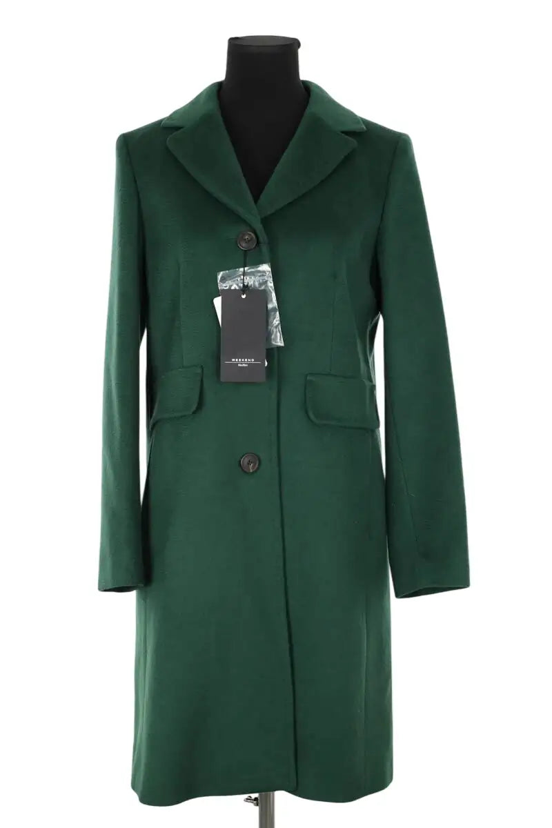 Manteau Max Mara Vert en Laine, taille L - Seconde Main