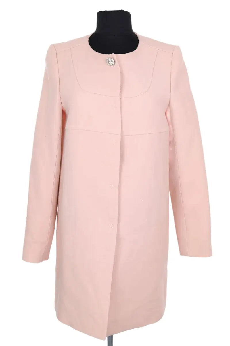 Manteau Tara Jarmon Rose en Laine, taille S - Seconde Main