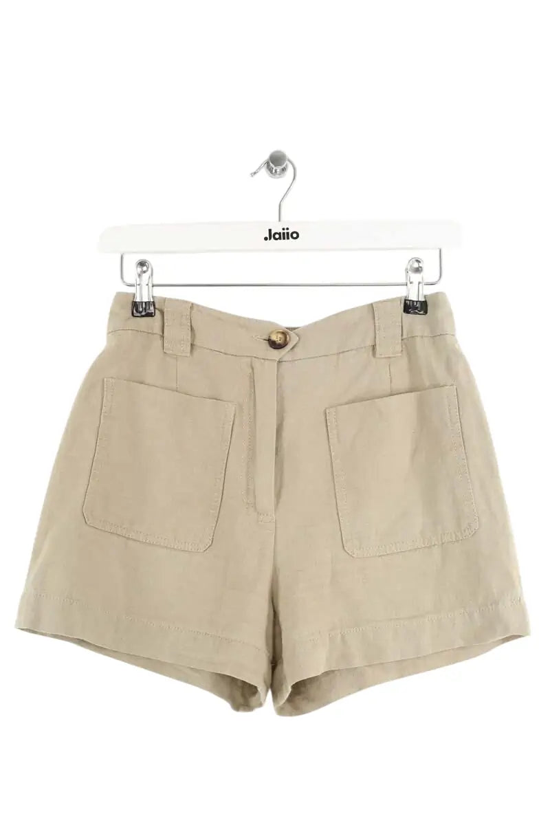 Mini short Sandro Beige en Lin, taille S - Seconde Main